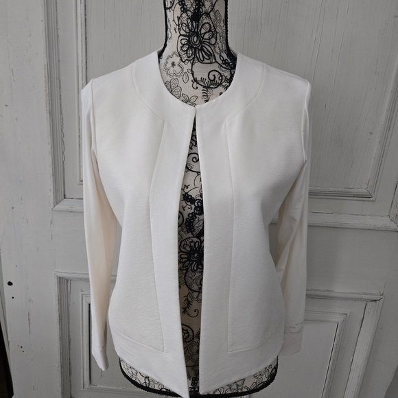 Beige Open-Front Cardigan - Picture 2 of 9